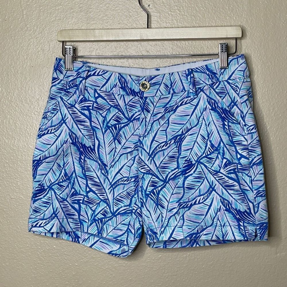 Lilly Pulitzer Womens Jayne Stretch Shorts 7" Inseam Blue Size 0